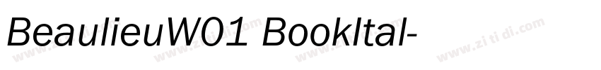 BeaulieuW01 BookItal字体转换
